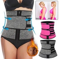neoprene sauna shaper waist trainer corset sweat slimming belt for women weight loss compression trimmer workout fitness