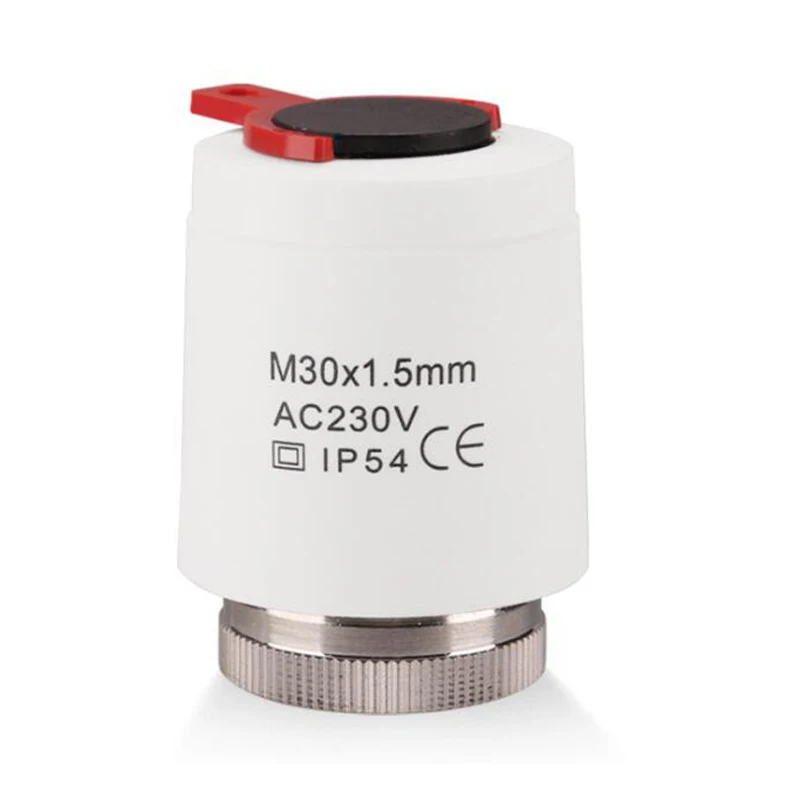 

230v NO NC normally open close electric thermal actuator valve for manifold radiant room underfloor heating electrotermico