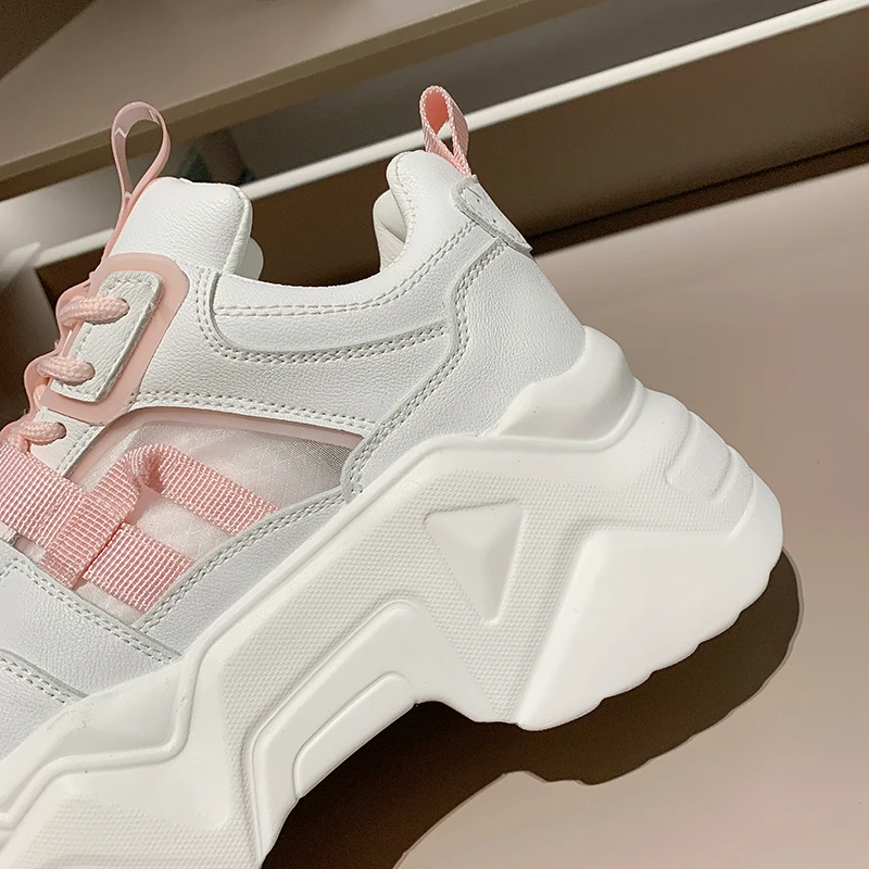 

Ladies Shoes Sneakers Women 2021 Summer Platform White Black Fashion Casual Breathable Shoes Zapatillas Mujer Basket Femme