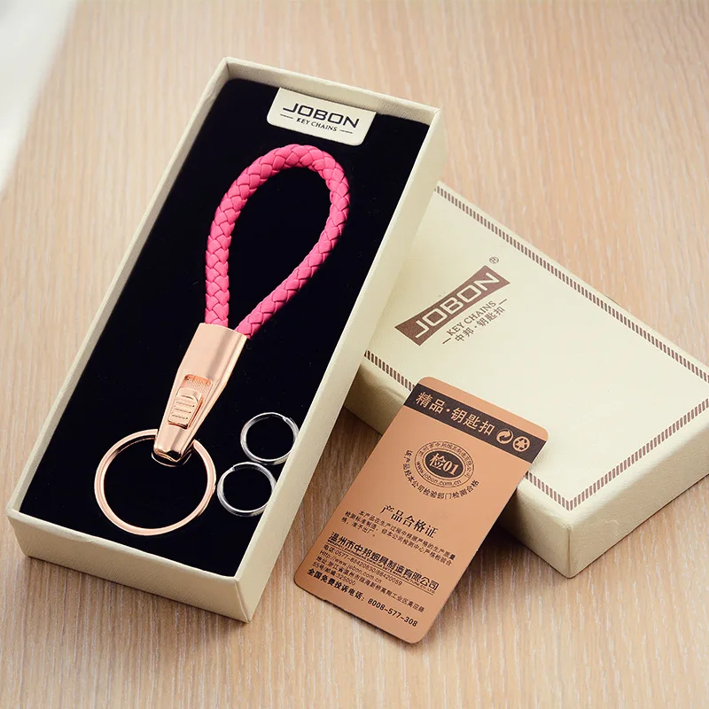 Стайлинг автомобиля плетеный веревочный брелок металлический подвесной деловые