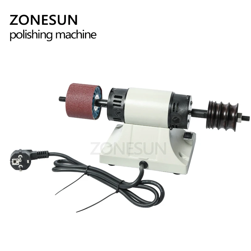 ZONESUN-m&aacute;quina de pulido de cuero curtido vegetal, Mini pulidora de bordes de cuero de escritorio, herramienta pulidora lateral de 220V-5