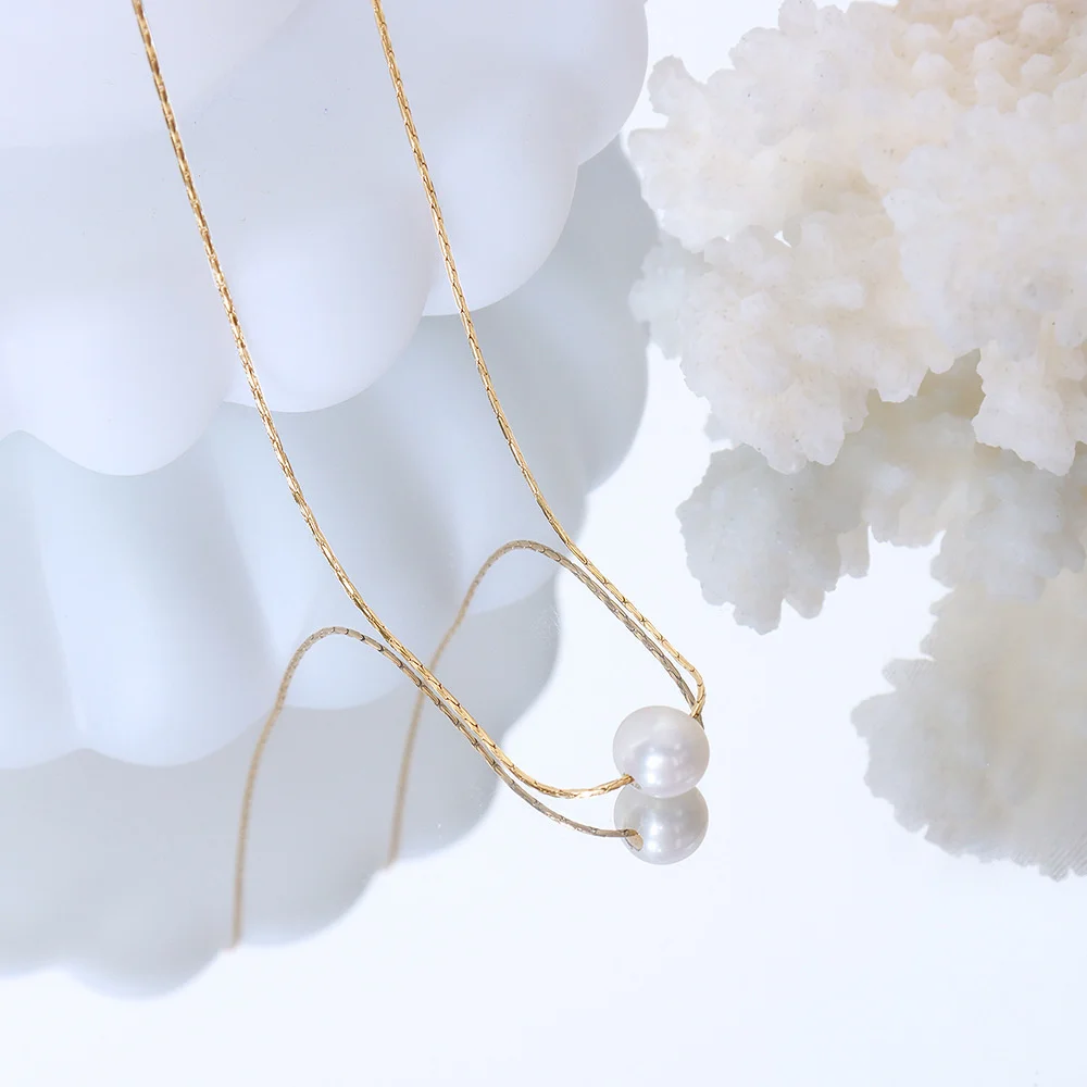 Цепочка Женская из нержавеющей стали минималистичное ожерелье с кулоном в виде