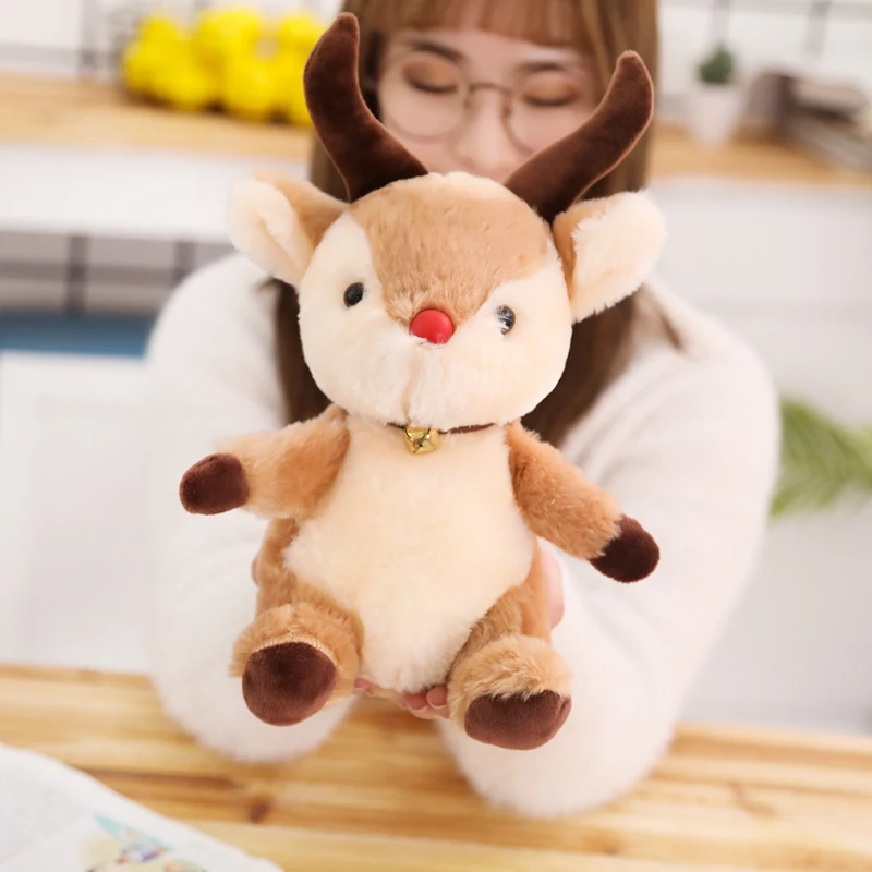 

1Pcs Cute Doll Christmas Plush Toy Bell Rat Mouse Deer Tropical Antelope Sheep Festival Decoration Party Gift for Kid Girl gifts