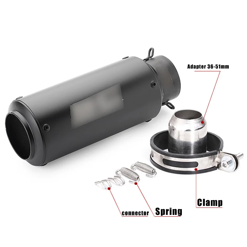 36-51mm Motorcycle exhaust escape moto Exhaust Muffler Pipe Carbon For gsr 600 750 crf 230 cb650f mt07 mt09 | Автомобили и