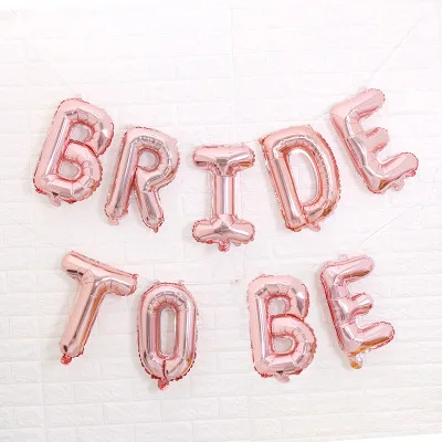 16 inch Rose Gold BRIDE LOVE Letter Foil Balloons Wedding Decor Bride Love For Ballon Valentine's Party | Дом и сад