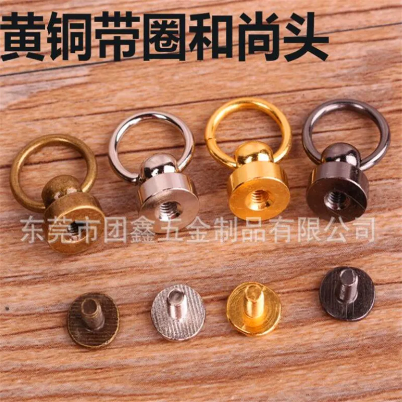 10 мм 100% латунный крюк для собачьей пряжки застежка-молния зажимы ключей D O 8 колец