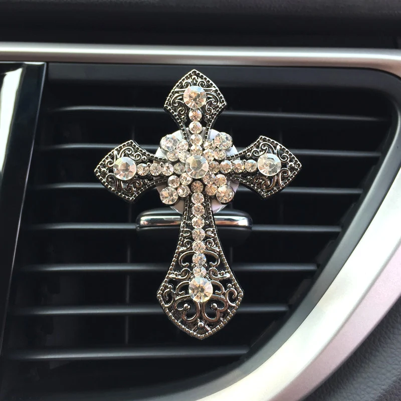 Автомобильные украшения Алмазный крест украшение для автомобиля|Освежитель