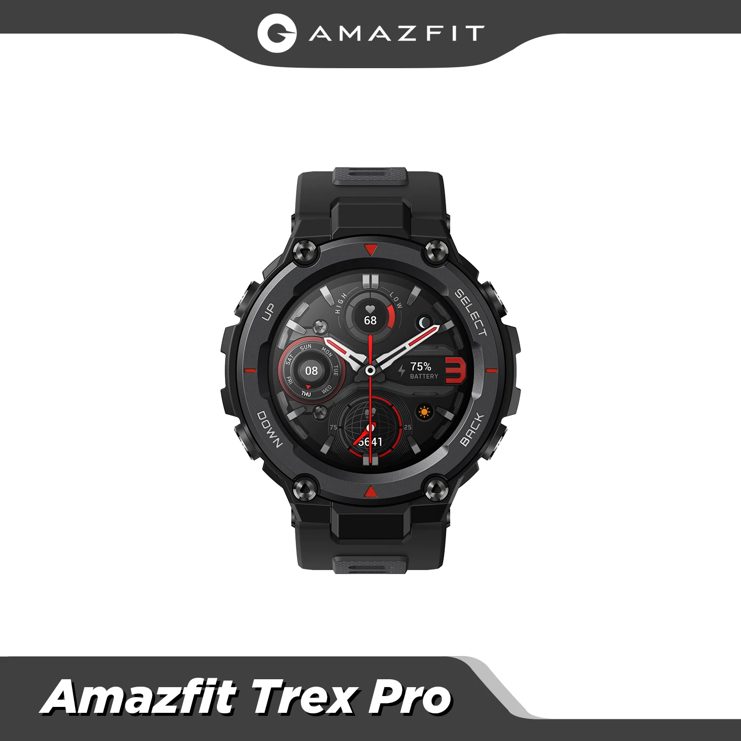 Get Global Version Amazfit Trex Pro GPS Outdoor Smartwatch Waterproof 18-day Battery Life 390mAh Smart Watch For Android iOS Phone