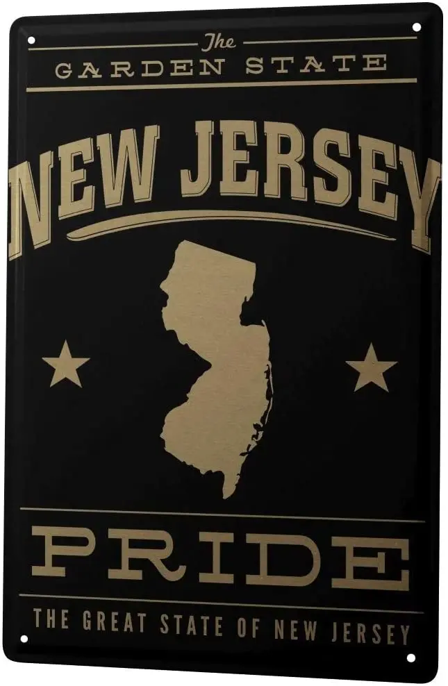 

Оловянная металлическая пластина с 2004 года, декоративный знак, таблички для домашнего декора, мировой поездок, Нью-Джерси, гордость
