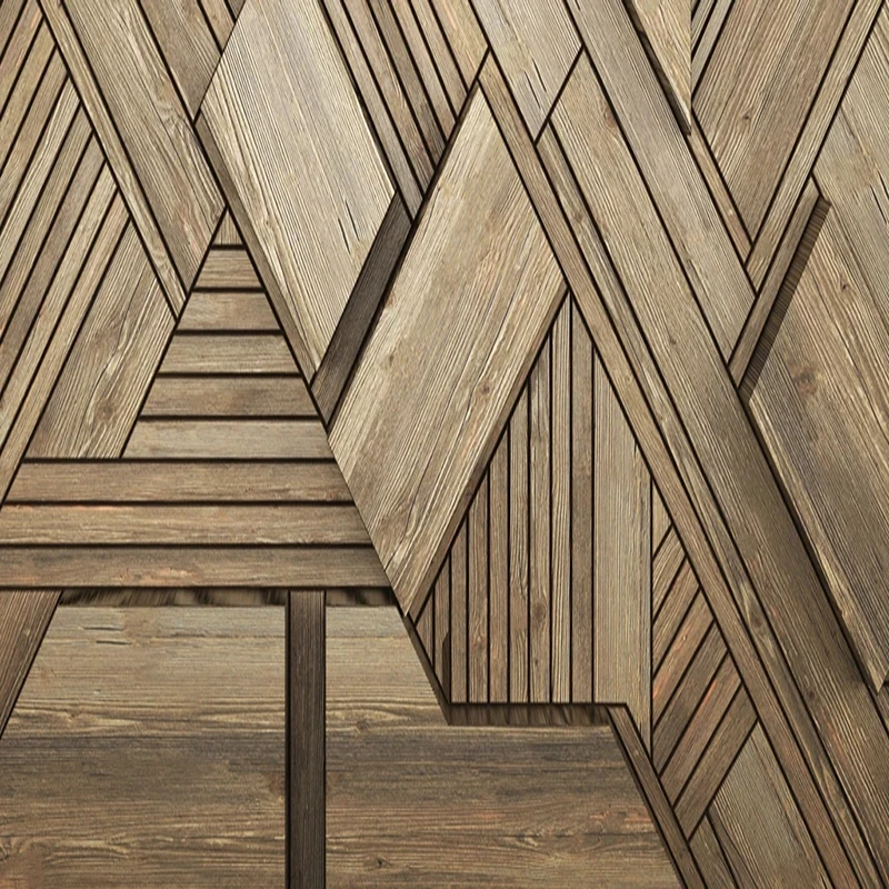 Настенная 3D Роспись на заказ винтажная Золотая текстура под дерево в европейском