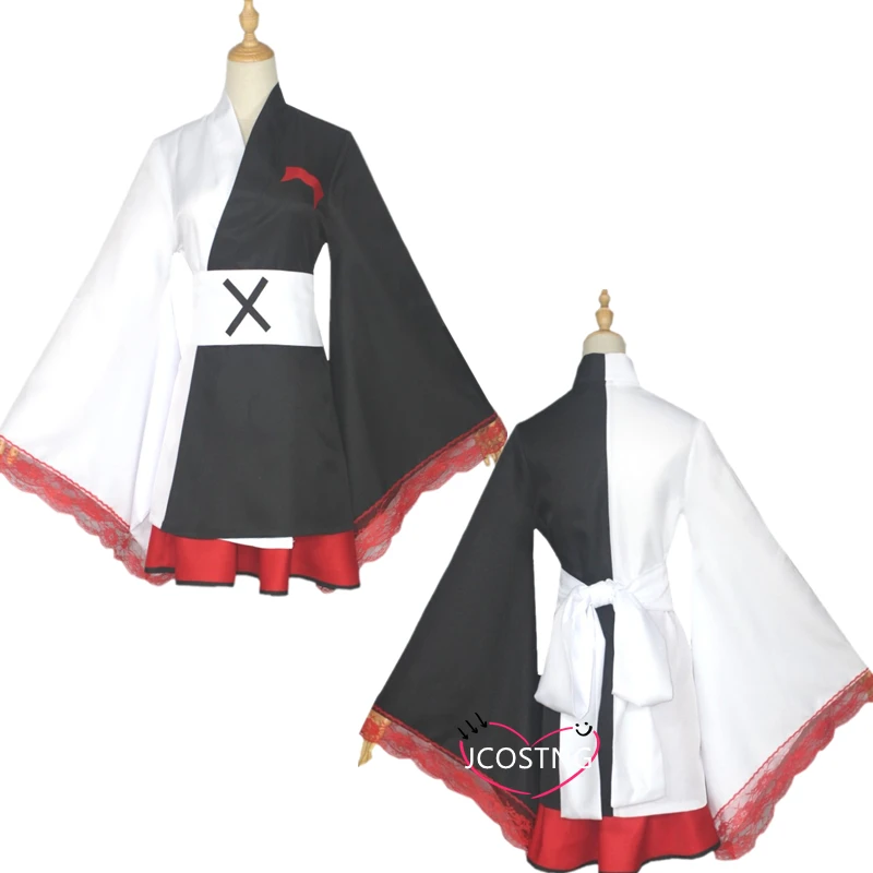 Monokuma Cosplay Costume Danganronpa Woman&amp#39s Wig Kuma Coat and Skirts Suit Halloween Girl Anime Costumes |