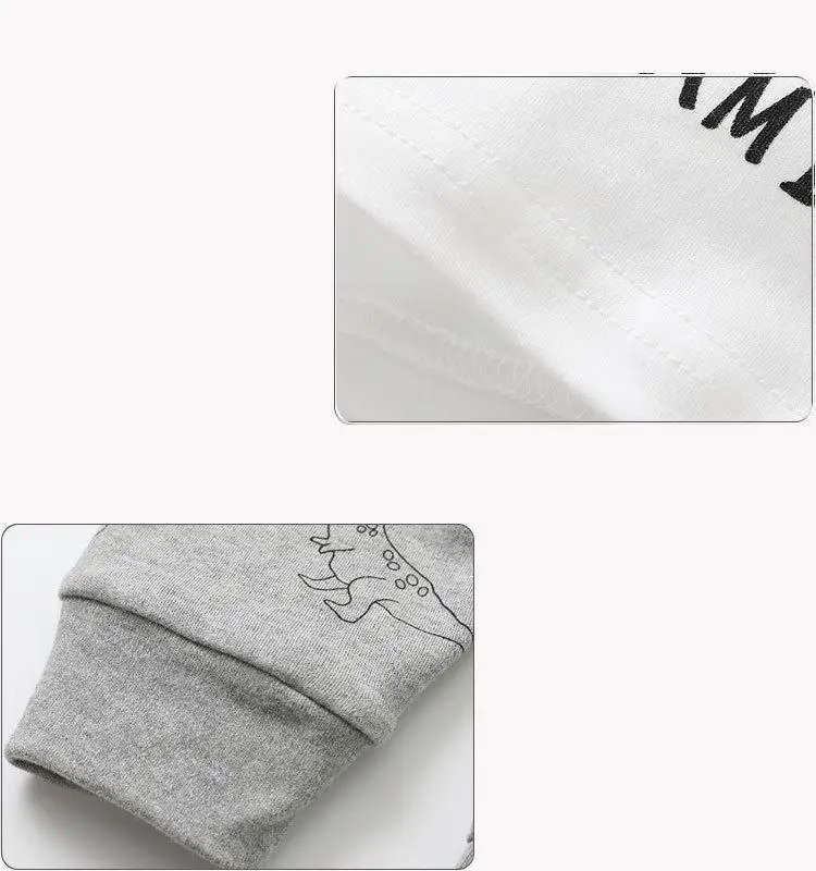 Детская Хлопковая пижама с длинным рукавом принтом динозавра | одежда и обувь