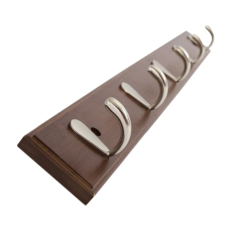 

TTLIFE Bedroom Coat Rack Clothes Hanger Hooks Living Room Closet Bamboo Hat Racks Coat Hanger Wall Hook 5 Hooks Kitchen Hooks