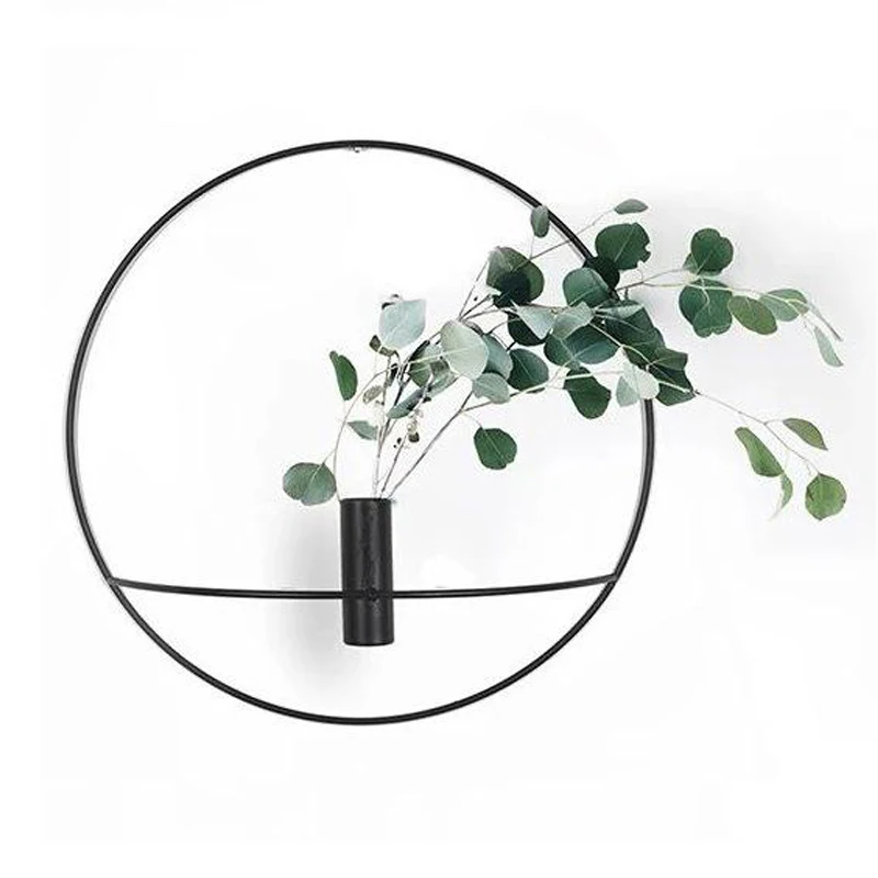 Уникальный настенный подсвечник геометрический Золотой круглый металлический