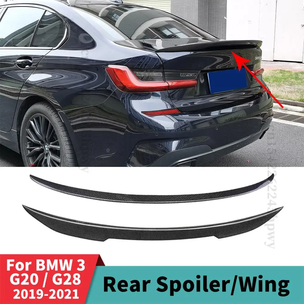 

Задний спойлер крыло ботинок губа тюнинг аксессуары для BMW 3 серии G20 G28 2019 2020 2021 330i 325i 320i Настоящее углеродное волокно
