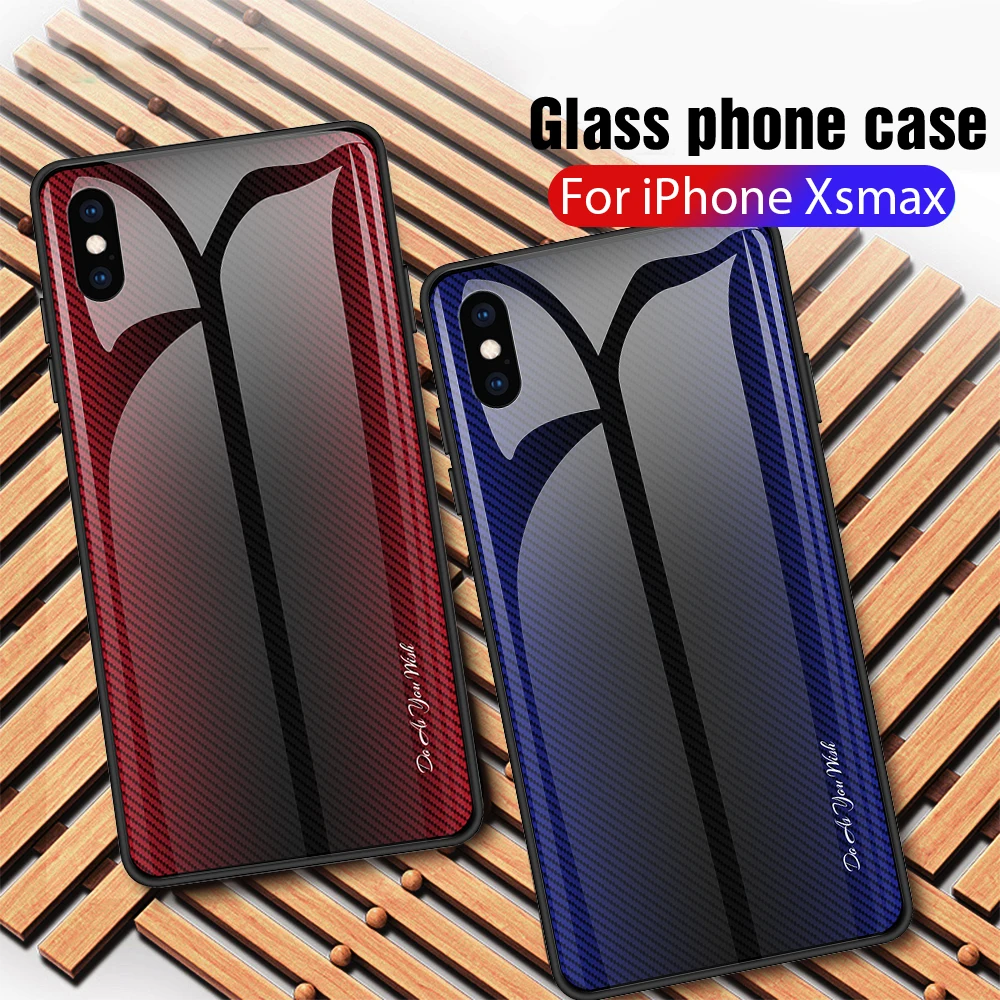 Градиент текстуры чехол из закаленного стекла для apple iphone xs max xr 6s 7 8 plus 11pro