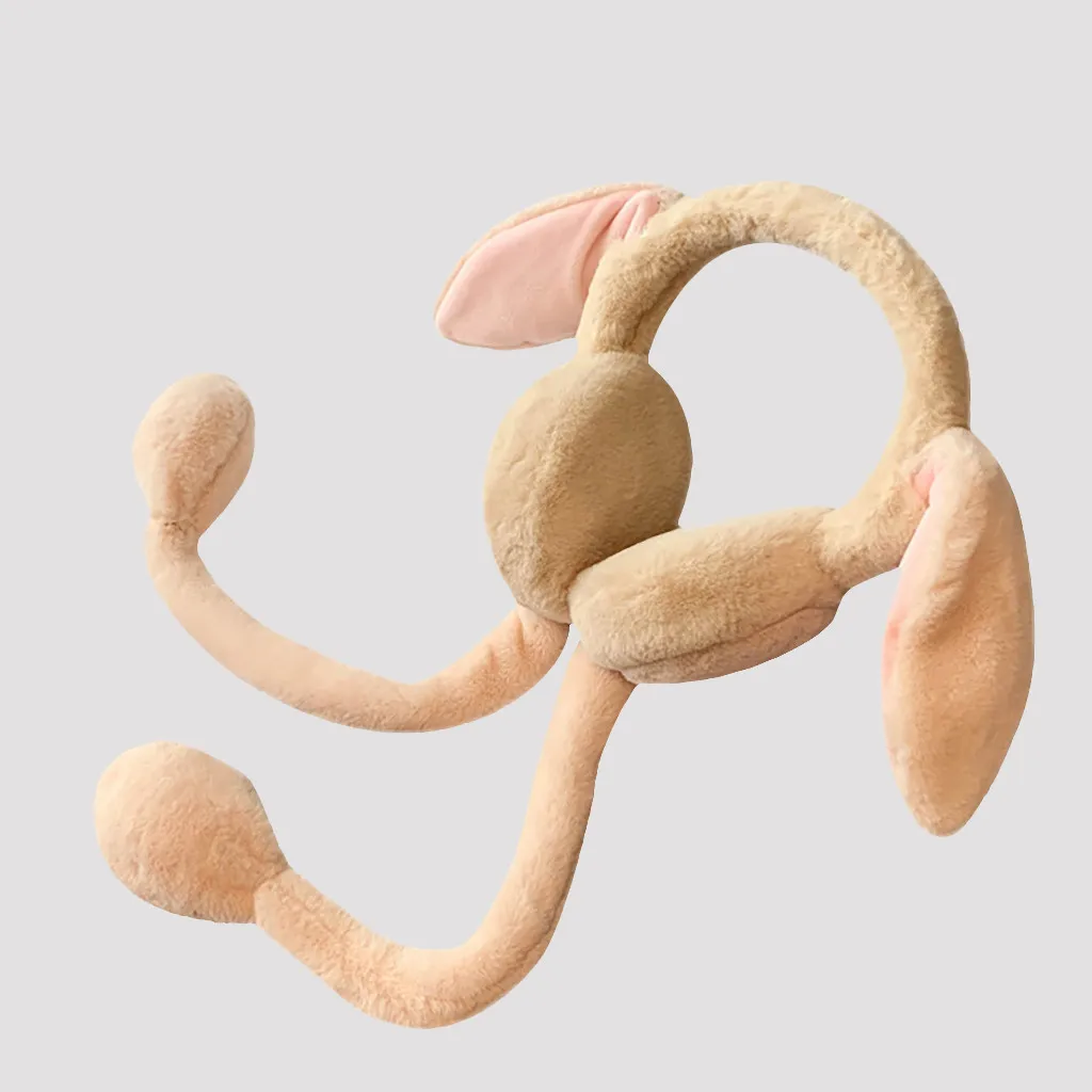 SAGACE мужские и женские плюшевые наушники длинные уши шапка кролик подушка