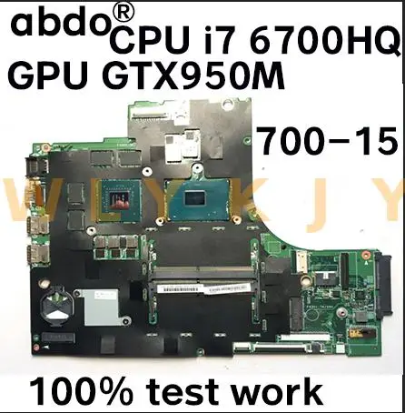 Фото Материнская плата для ноутбука Lenovo 700-15ISK xiaoxin700-15iSK 15221-1 448.06R01.0011 CPU i7 6700HQ GPU GTX950M 100%