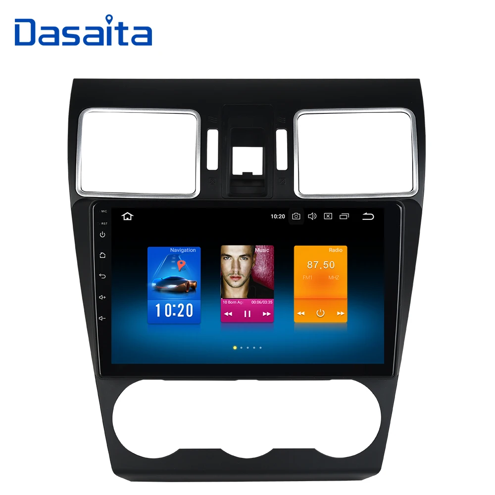 Dasaita 1 Din автомагнитола с gps Android 9,0 для Subaru Forester WRX XV стерео с " ips экраном MP3 MP4 AVI SWC