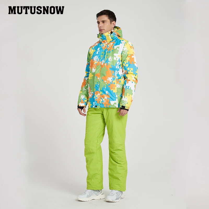 MUTUSNOW Высокое качество для мужчин мужской лыжный костюм Открытый Снег Куртки