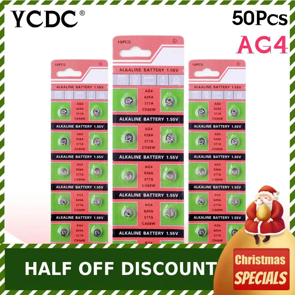 Недорогой 50 x AG4 SR626 LR626 pilha 377 177 G4 1 55 V батарейный отсек кнопка для монет гаджеты