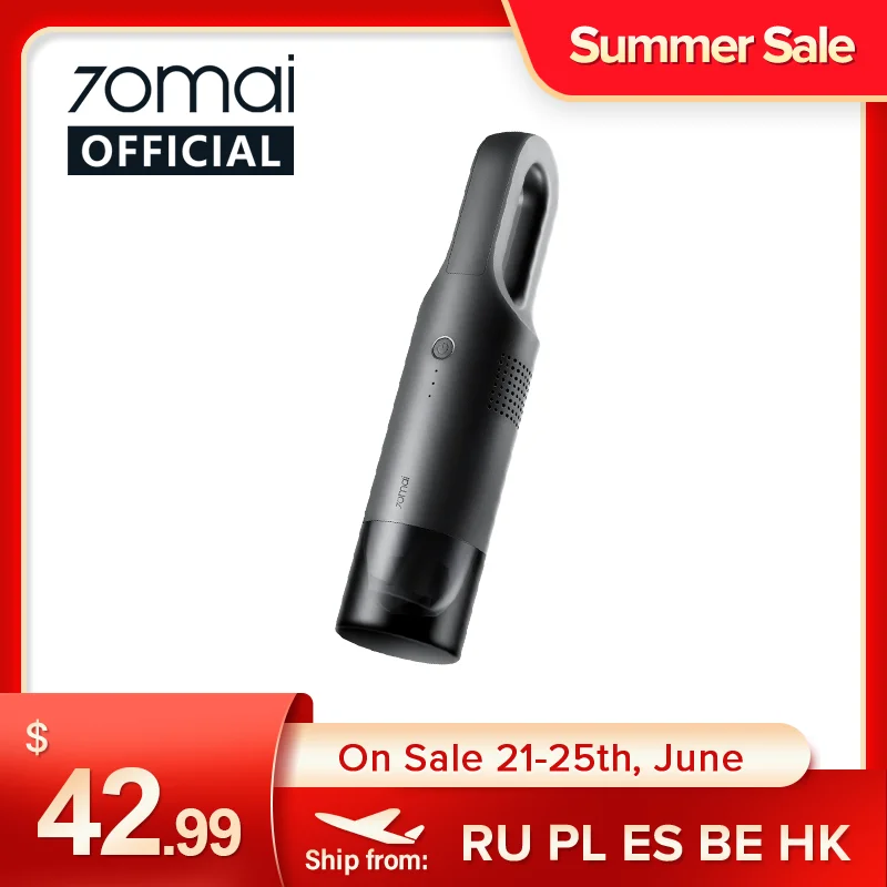 Портативный автомобильный пылесос 70mai ручной мини 70 MAI беспроводной Легкий для