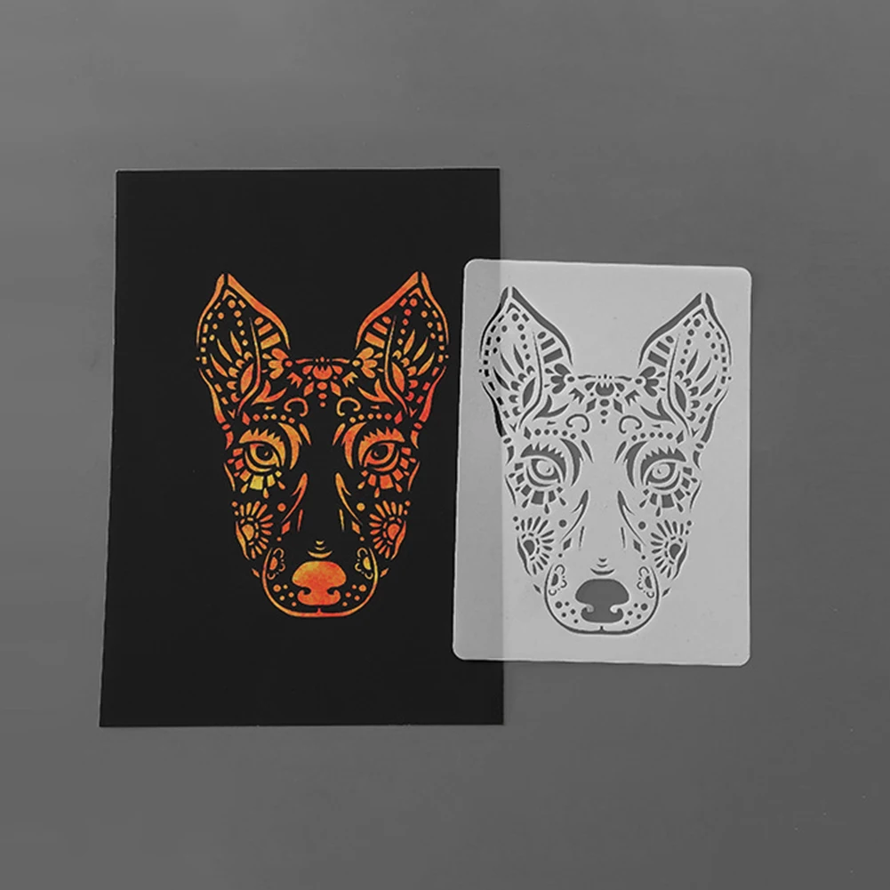 Шаблон для рисования животных линейка животные полые шаблоны Канцтовары дети