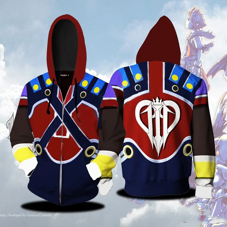 Модный спортивный свитер куртка с капюшоном изображением сердца Королевства