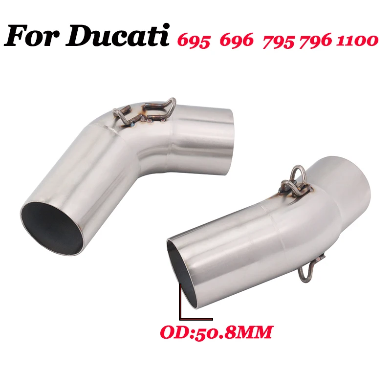 

For Ducati Monster 659 696 695 795 796 1100 Motorcycle Exhaust Pipe Escape Modified Mid Connection Link Pipe Tube Muffler