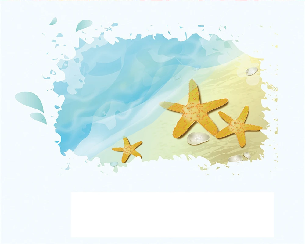 

3d Curtain Window Dream Beach Starfish Romantic Landscape Modern Decoration 3d Blackout Curtains