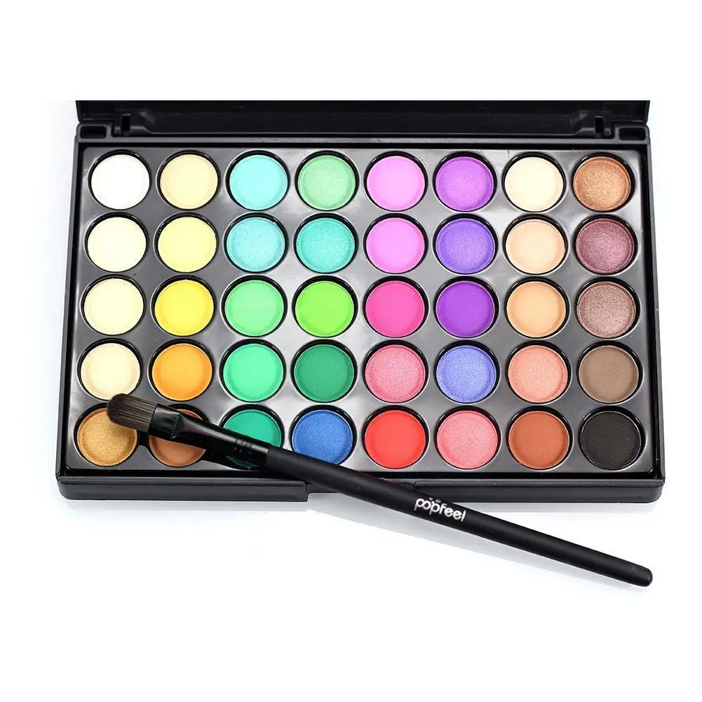 40 Color Pearlescent Matte Eyeshadow Not Smudge Eye Makeup Easy To Pallet Brush Set Cosmetic Shadow With Wear HOT SALE |