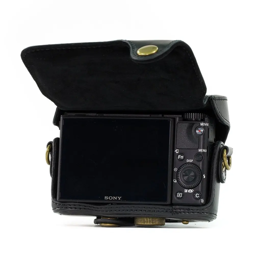 Сумка для камеры из искусственной кожи в стиле ретро Жесткий Чехол Sony RX100 Mark VI V VA IV