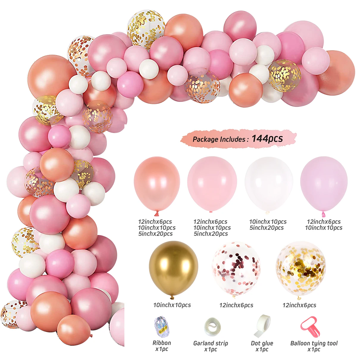 

Pastel Pink Balloon Arch Kit Balloon Garland Balloons Wedding decor Baby Shower Girl Birthday Adult Bachelorette Party Baloon