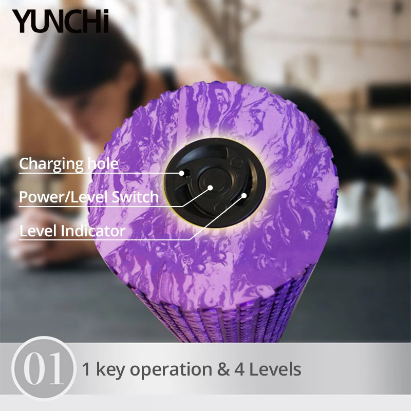 Электрический пенный роликовый массажер прочный экологичный материал EVA мощный