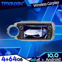 px6 android 10 0 4g64g ips carplay for toyota yaris 2012 2015 car tape recoder multimedia player head unit navi gps auto radio