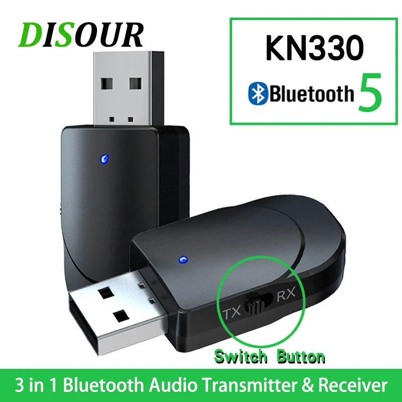 USB Bluetooth 5 0 адаптер 3 в 1 беспроводной стерео аудио передатчик приемник BT мм AUX Jack