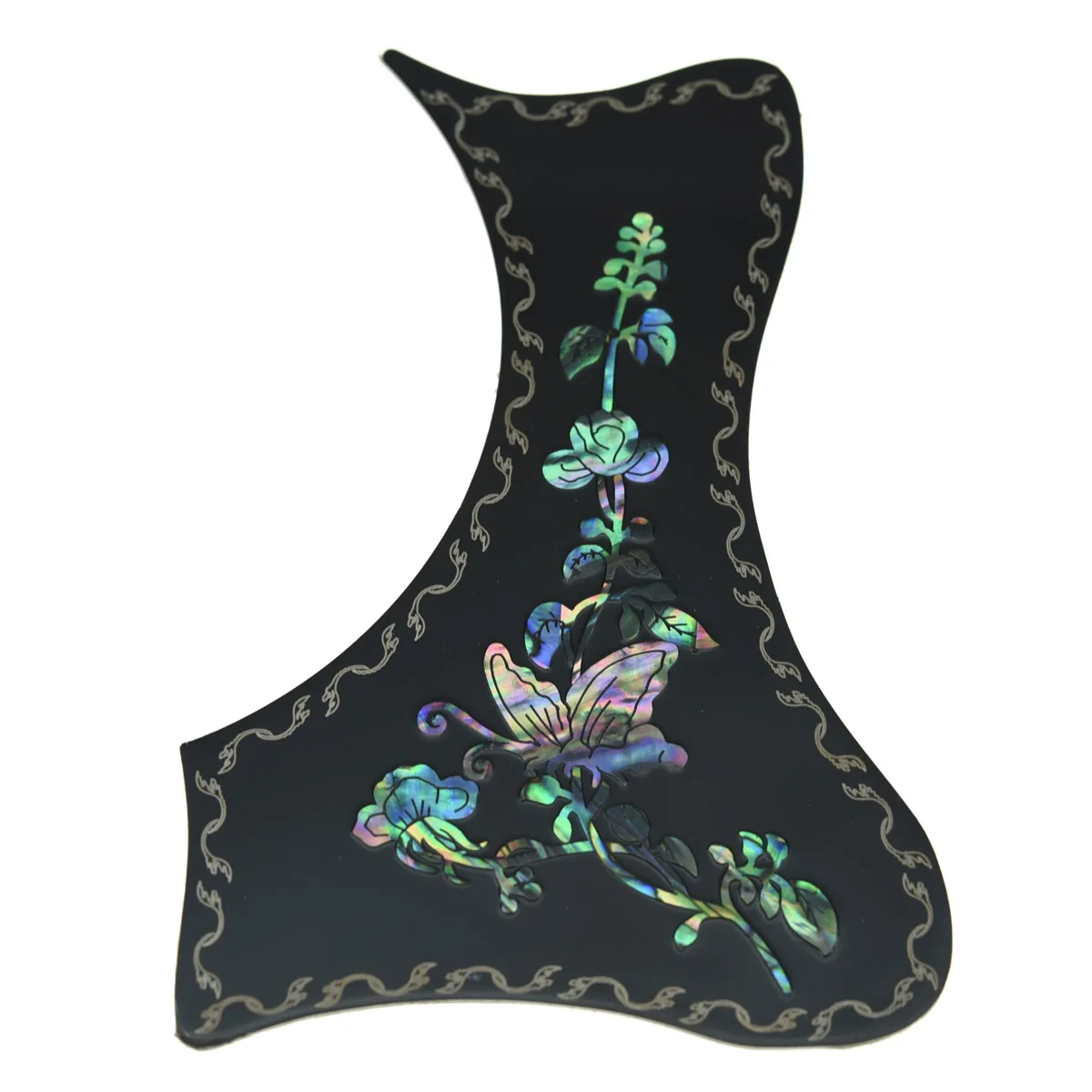 

Universal 40" 41" Acoustic Guitar Pickguard Self-adhesive Metal Aluminium Pickguard with Cool Abalone Inlay Free Shipping