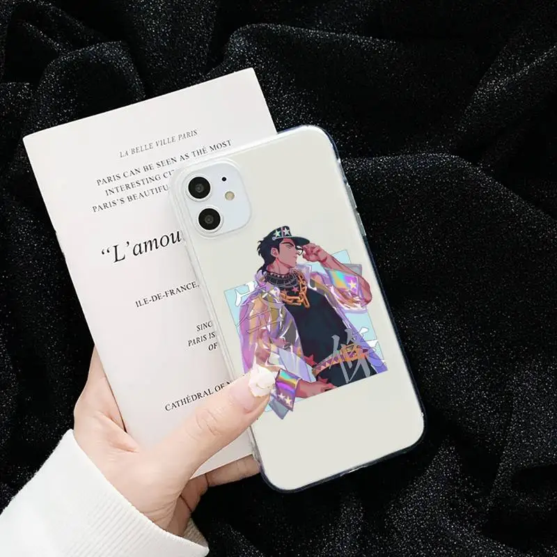 

JOJOS BIZARRE ADVENTURE OVER HEAVEN Phone Case Transparent for iPhone 6 7 8 11 12 s mini pro X XS XR MAX Plus cover funda shell