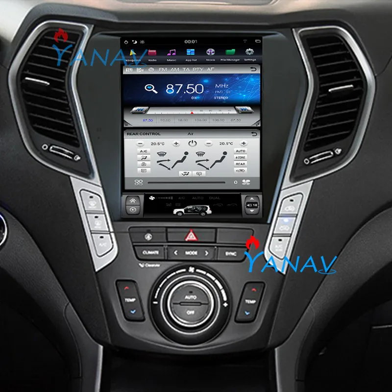 

car stereo For-Hyundai IX45/Santa fe 2013-2018 car video multimedia player GPS navigation vertical screen car radio DVD player