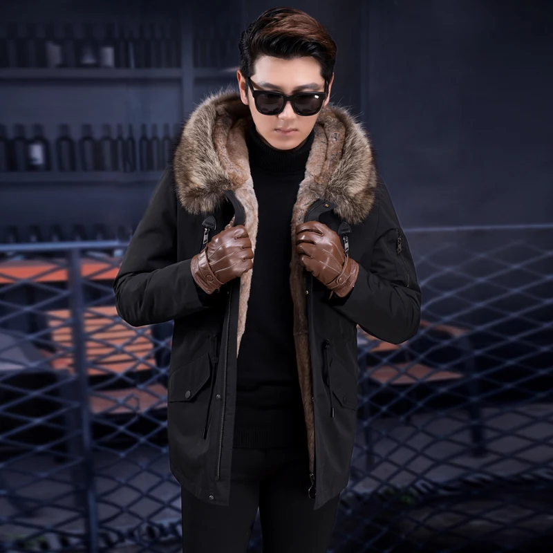 JKP Новинка мех один осень и зима Мужская одежда для предотвращения кролика