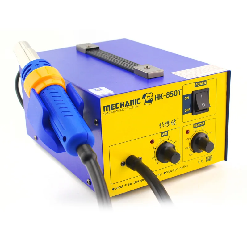 

6Set SMD BGA Rework Solder Station Hot Air Blower Heat Gun Intelligent Detection And Cool Air Welding Soldering Iron Repair Tool