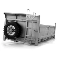 metal steel cargo bucket for 114 rc truck tamiya dump truck 8x8 lesu hydraulic cylinder lifting arocs car diy modification part