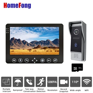 homefong 7 inch video door phone intercom doorbell camera 1200tvl wired recording unlock motion sensor touch button monitor free global shipping