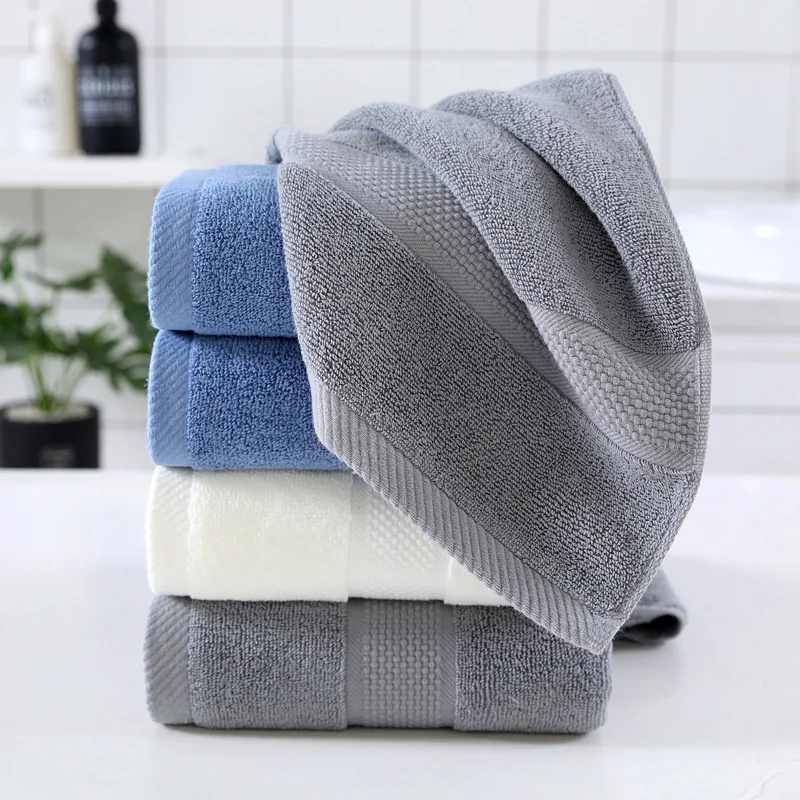 

3PCS 35*75cm Pure Cotton Plain Ladies Large Towel Large Face Towel Thickened Soft and Absorbent