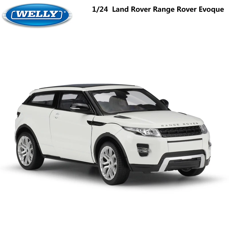 WELLY Модель автомобиля масштаб 1:24 литая машина Land Rover Range Evoque SUV симулятор из