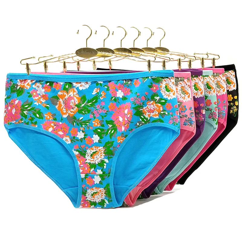 Женское нижнее белье женские трусики лот сексуальное бикини с принтом хлопковые