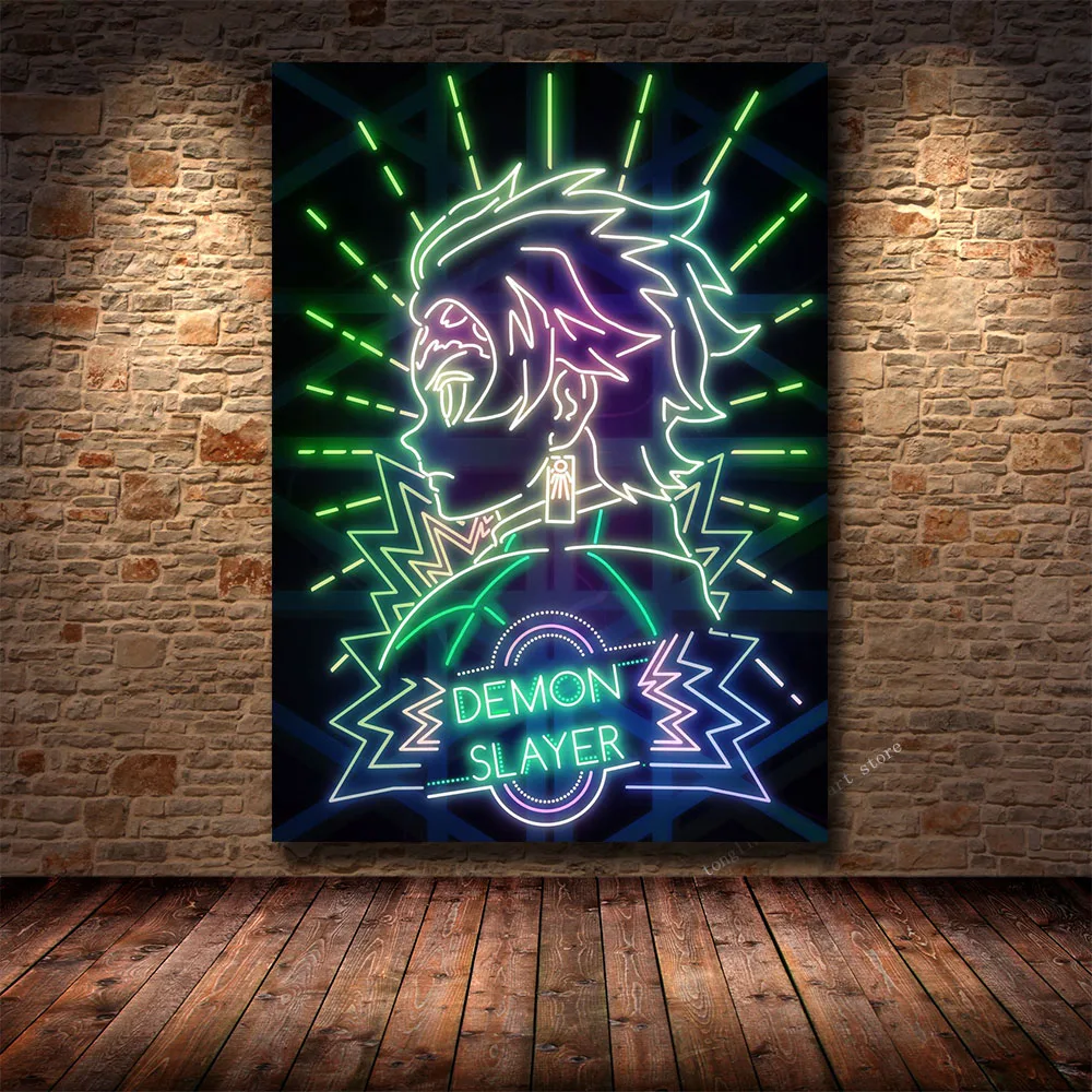 

Постер популярного аниме «рассекающий демонов», Картина на холсте для украшения гостиной, спальни
