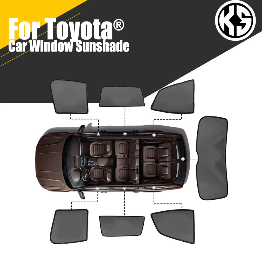 Магнитный боковой автомобильный козырек от солнца для Toyota Highlander Crown Camry Corolla