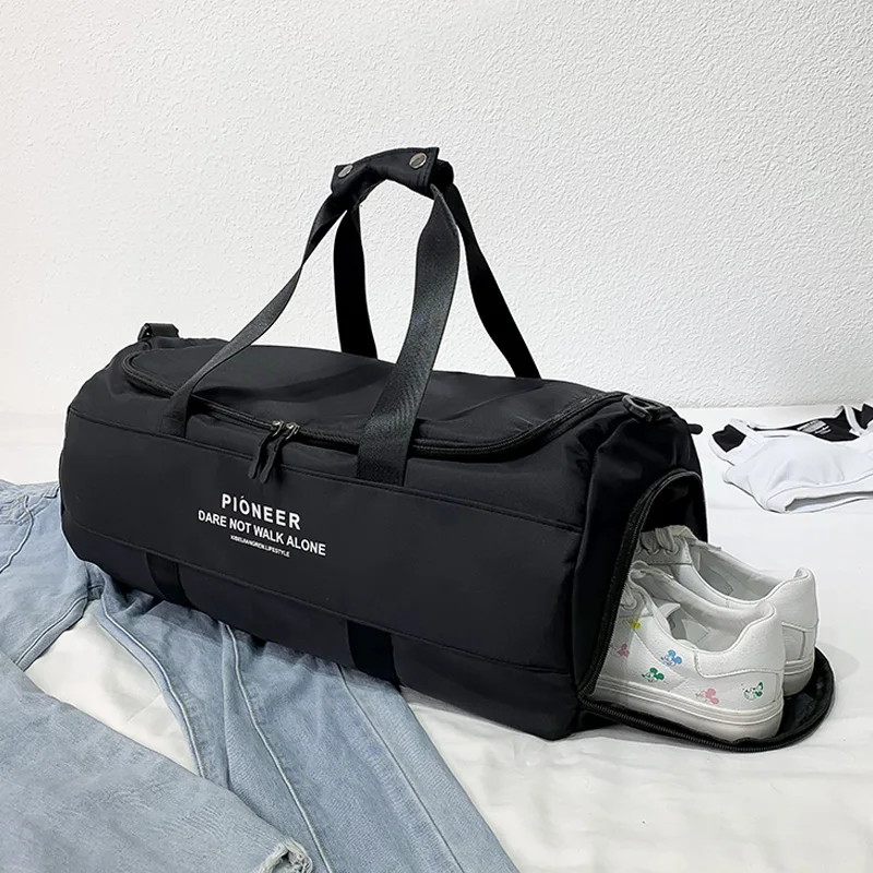 

Dry Wet Separation Women's Travel Bag Waterproof Couple Gym Big Bags Weekend Trip Hand Luggage Men's Duffle Bag With Shoe Pouch