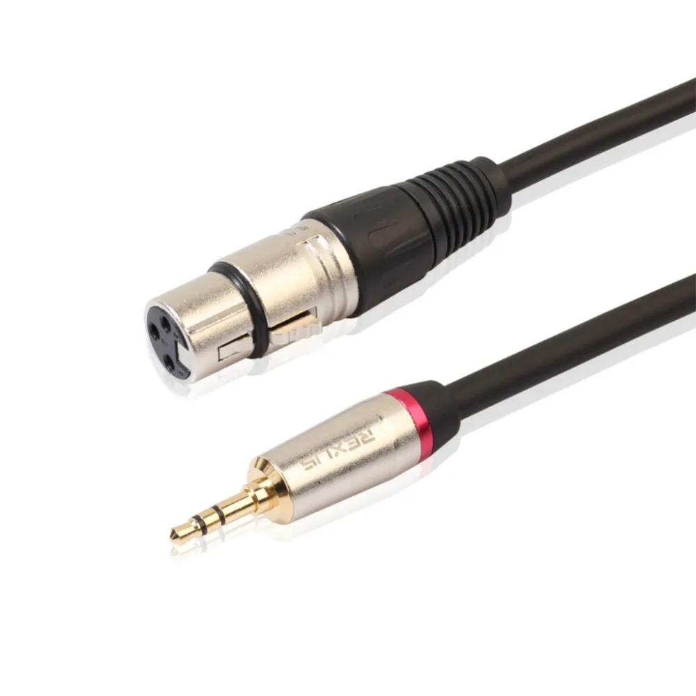 REXLIS XLR 3 контактный разъем под прямым углом 1/8 XLR3F для правой кнопкой мыши УГОЛ 5 мм